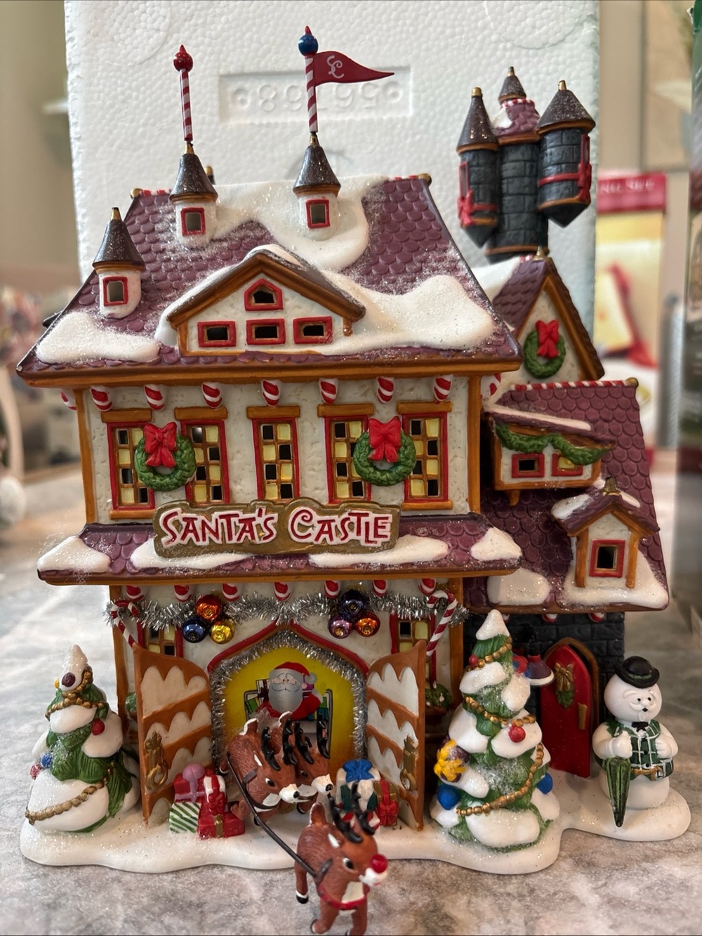 Department 56 Santa's Castle  with BONUS Mr and Mrs Clause